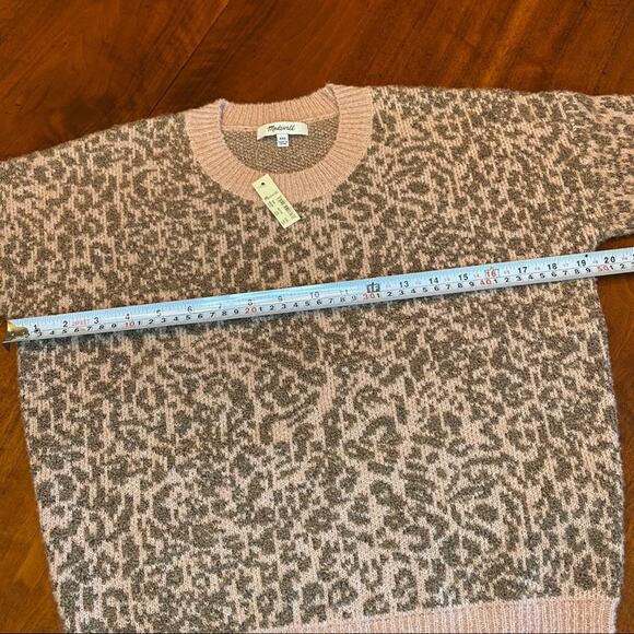 Madewell Leopard Print Sweater in Soft Pink NWT - Picture 6 of 8